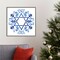 Indigo Hanukkah Collection C by Victoria Borges 22-in. W x 22-in. H. Canvas Wall Art Print Framed in Grey